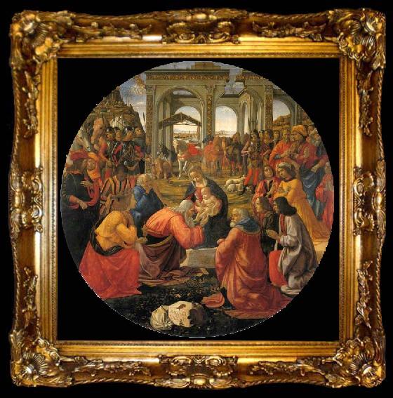 framed  GHIRLANDAIO, Domenico Adoration of the Magi, ta009-2